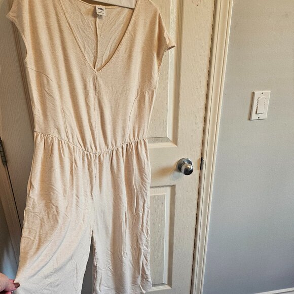 Smash + Tess Cream VNeck, Cap Sleeve Romper, Sz Lg EUC - Picture 1 of 3